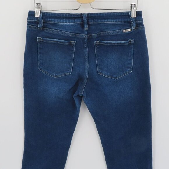 KanCan Womens 30 Dark Double Frayed Hem Skinny Ankle Jean 119010 Blue Denim - Picture 6 of 11